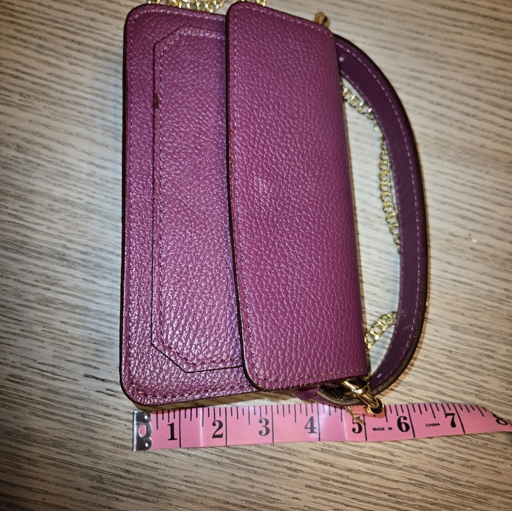 BORSE PELLE - Made In Italy - Elegant Burgundy Leather Shoulder Bag - Picture 8 of 9